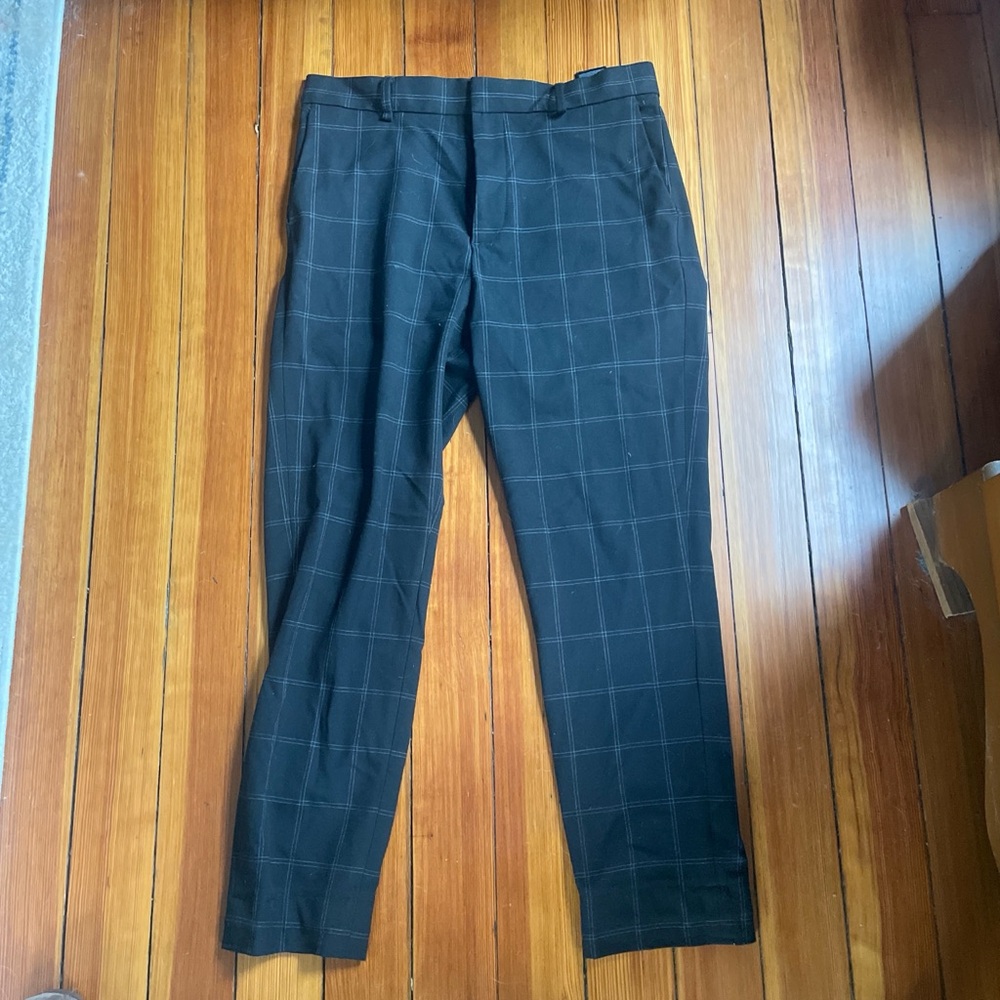 H&M Black Windowpane Chinos